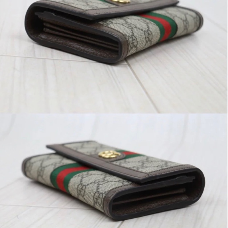 「JL精品代購」 98新 Gucci 翻蓋長夾-5