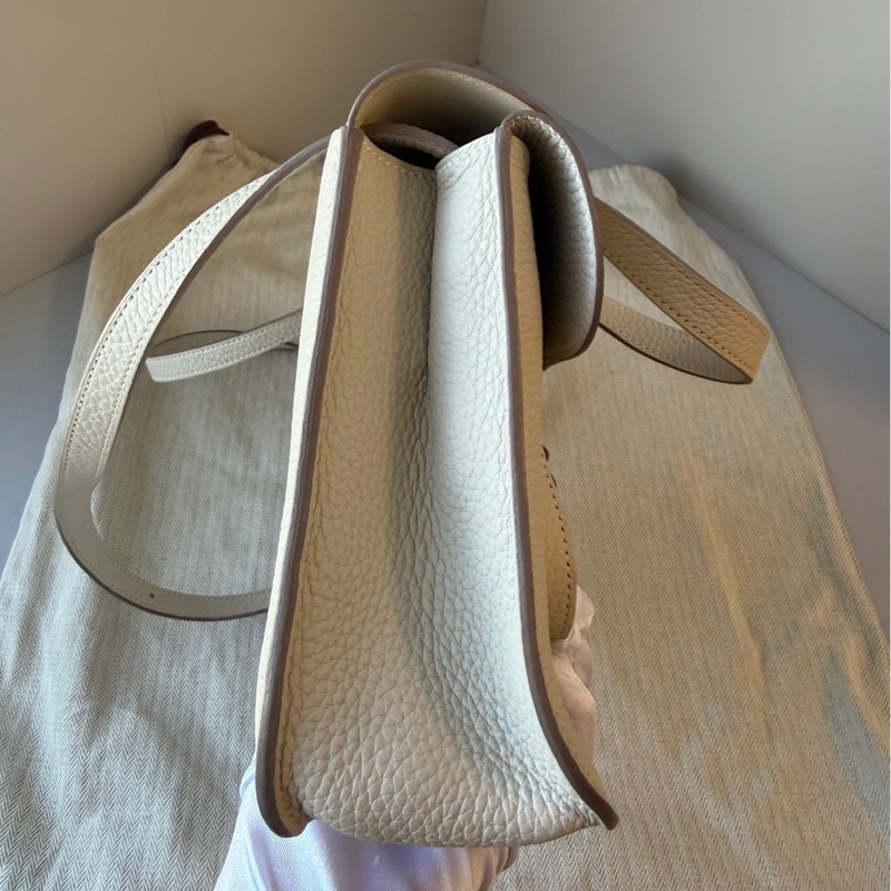 Hermes Halzan 25 奶昔白銀扣-3