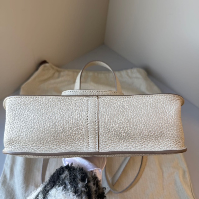 Hermes Halzan 25 奶昔白銀扣-4