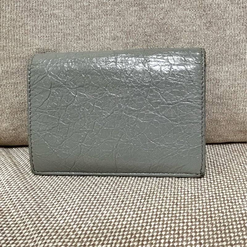 BALENCIAGA巴黎世家·卡片包/ 名片包/ 翻蓋短夾/灰色-5