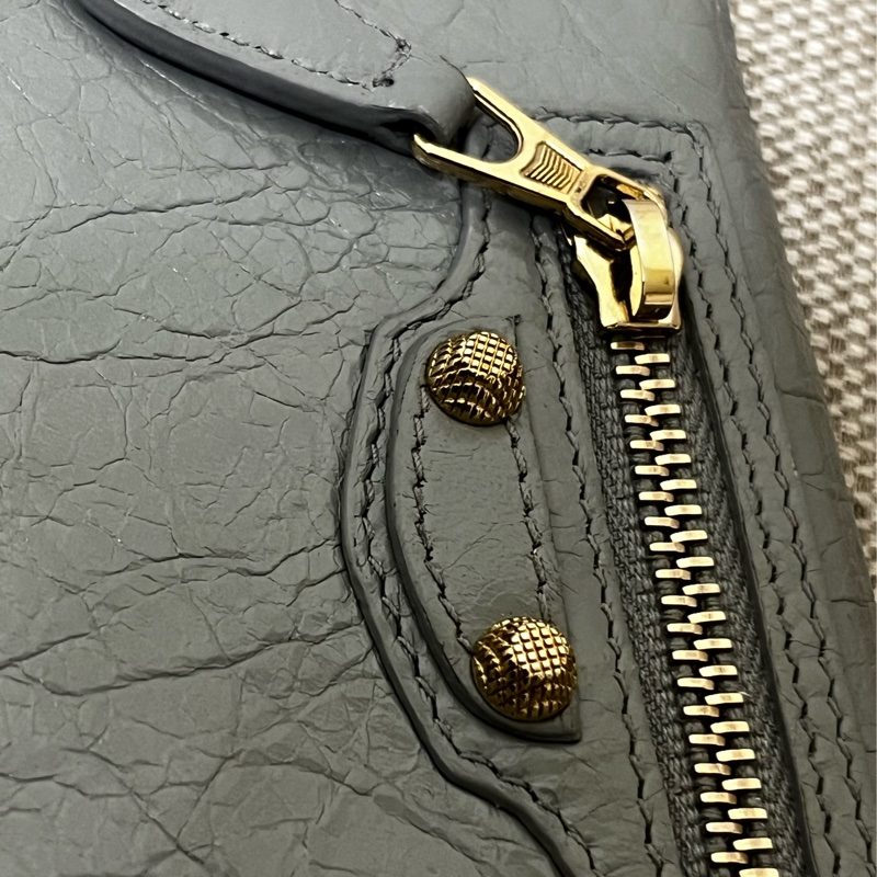 BALENCIAGA巴黎世家·卡片包/ 名片包/ 翻蓋短夾/灰色-7