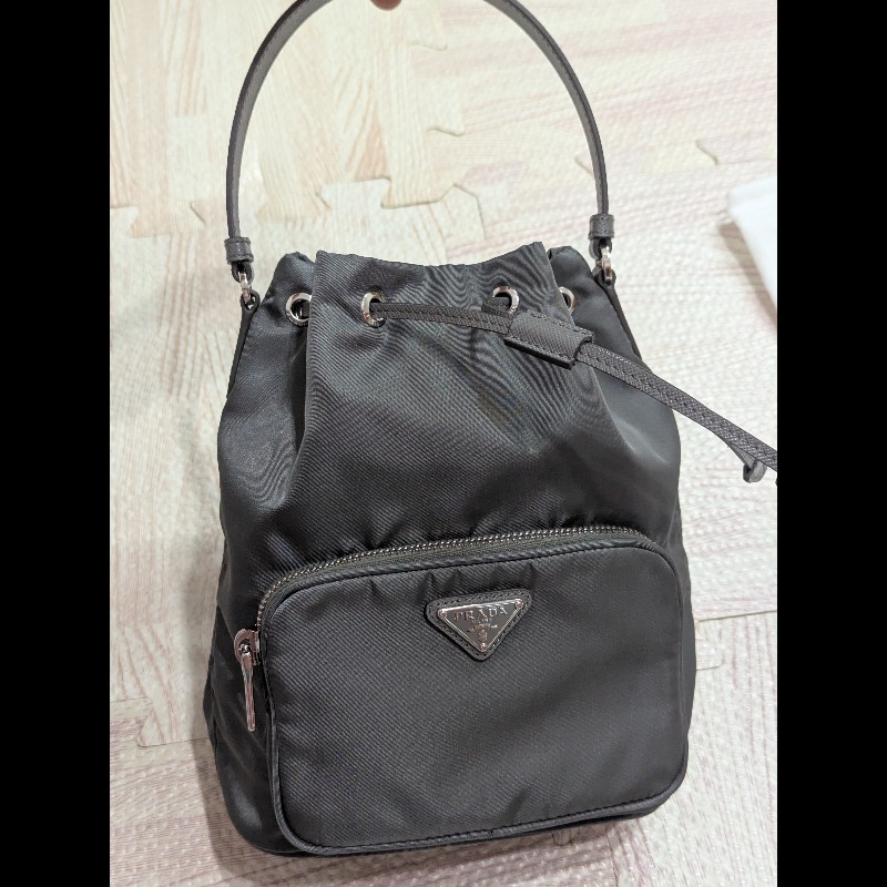 Prada 尼龍 水桶包 灰色 Duet Re-Nylon bucket bag-1