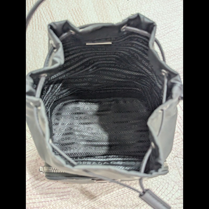 Prada 尼龍 水桶包 灰色 Duet Re-Nylon bucket bag-8