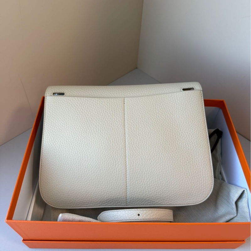 Hermes Halzan 25 冰川灰金扣-1