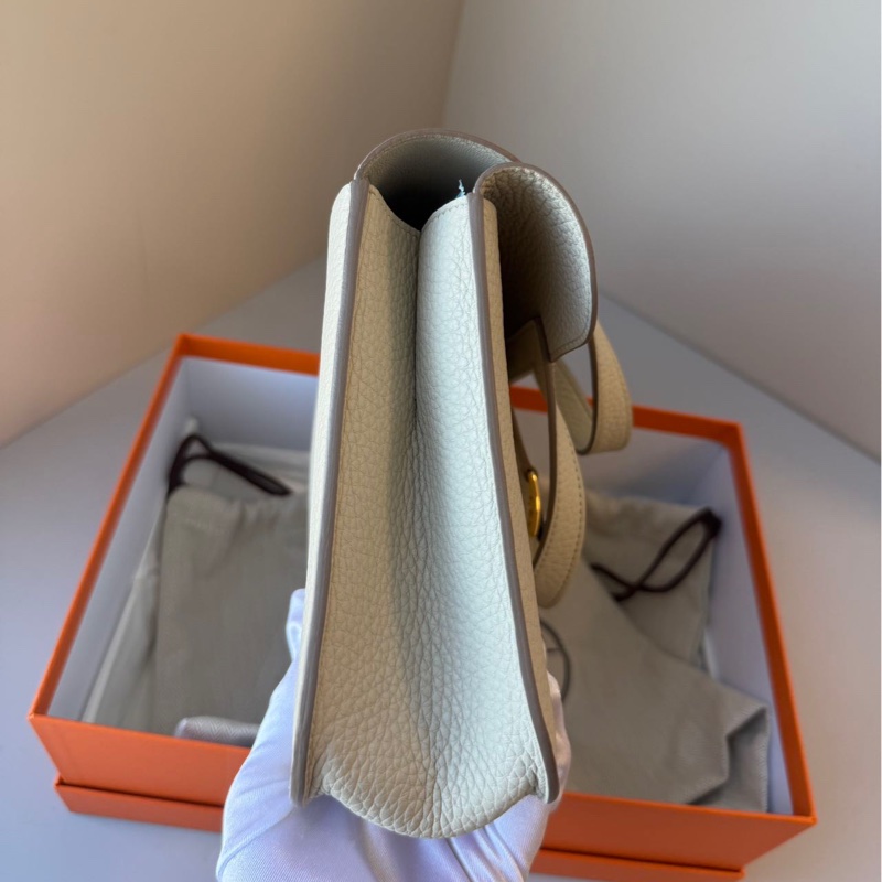 Hermes Halzan 25 冰川灰金扣-2