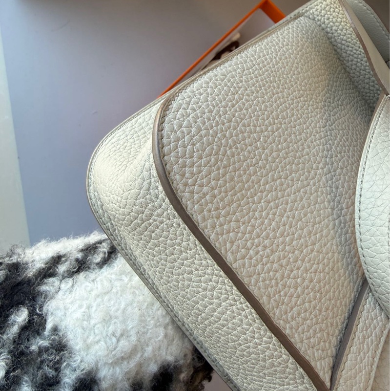 Hermes Halzan 25 冰川灰金扣-5