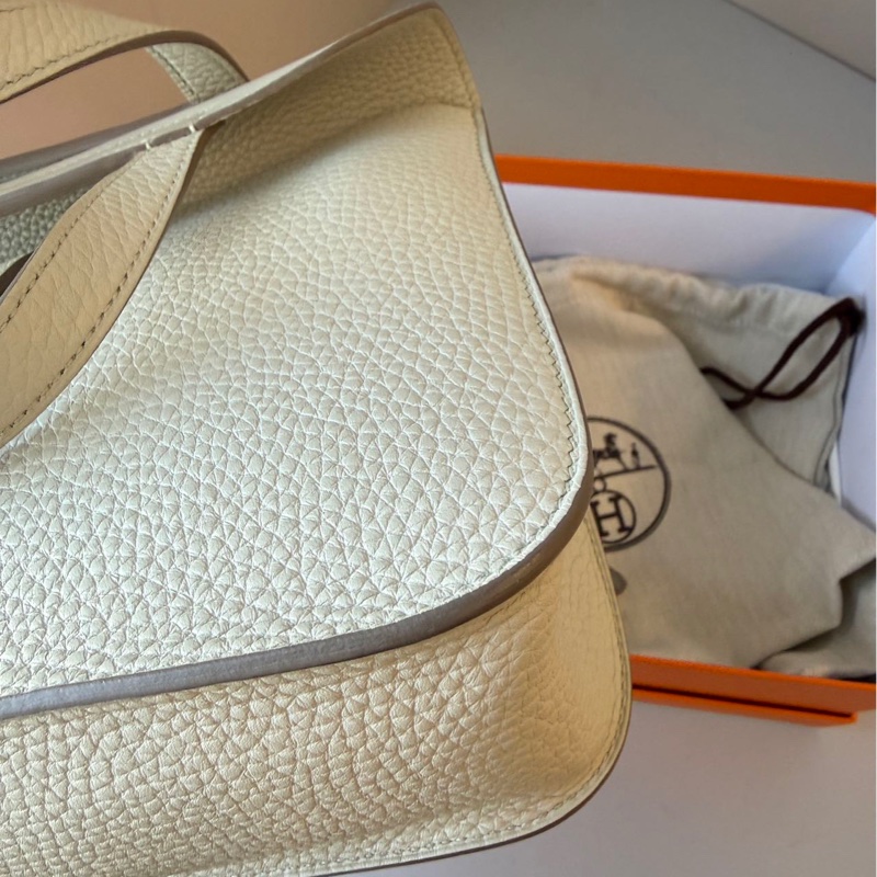 Hermes Halzan 25 冰川灰金扣-6