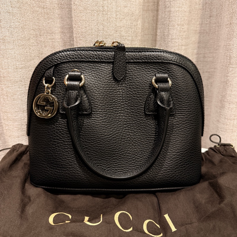 Gucci 貝殼包 近新品✨ 付背帶可肩背-9