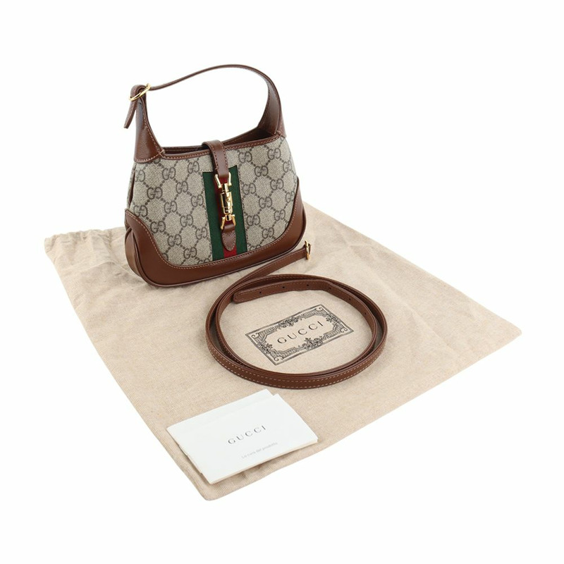 【包稅】GUCCI 637092 GG Supreme Jackie 1961 迷你斜背包-7