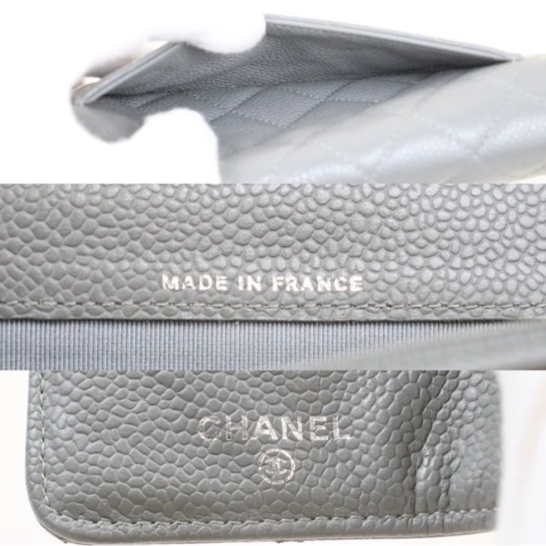 「JL精品代購」 9新 Chanel 香奈兒 灰色長夾-10