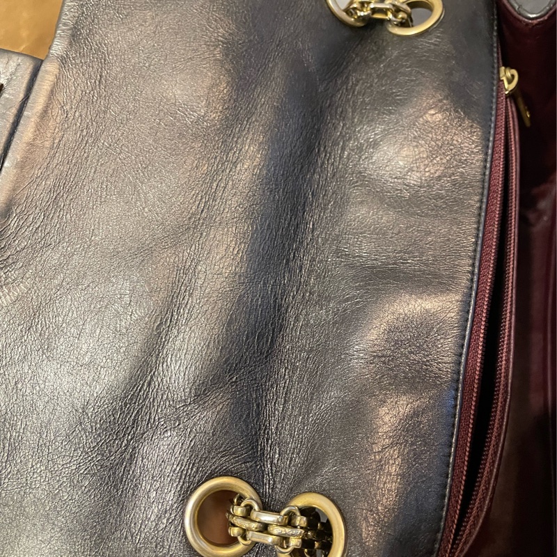 香奈兒 CHANEL 2.55黑銀.油蠟牛皮-7