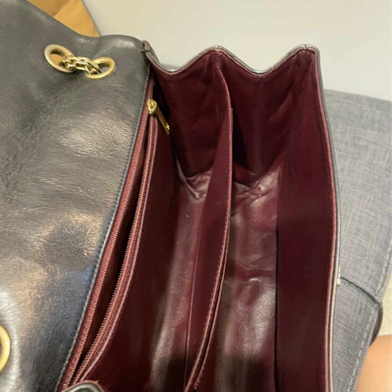 香奈兒 CHANEL 2.55黑銀.油蠟牛皮-8