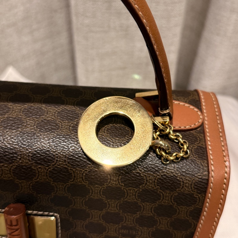 Celine vintage 老花旋轉扣吊墜Kelly-11