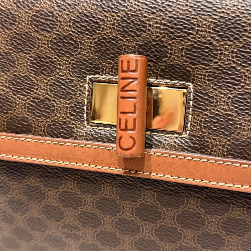 Celine vintage 老花旋轉扣吊墜Kelly-15