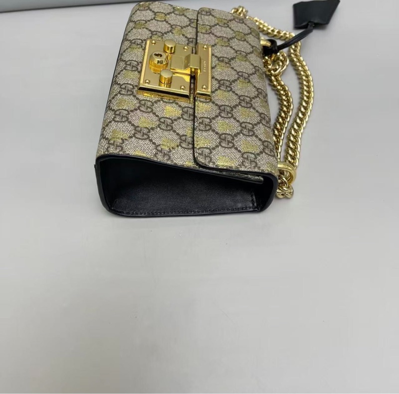 【幾乎全新✨全網最低價】Gucci古馳Padlock小號 老花燙金蜜蜂月光寶盒-2
