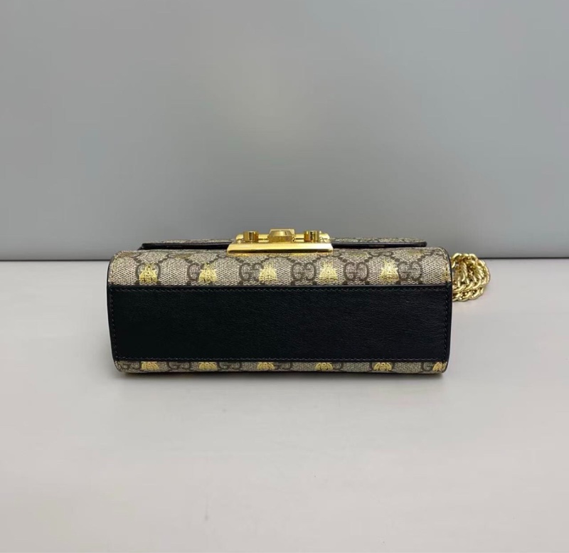 【幾乎全新✨全網最低價】Gucci古馳Padlock小號 老花燙金蜜蜂月光寶盒-6