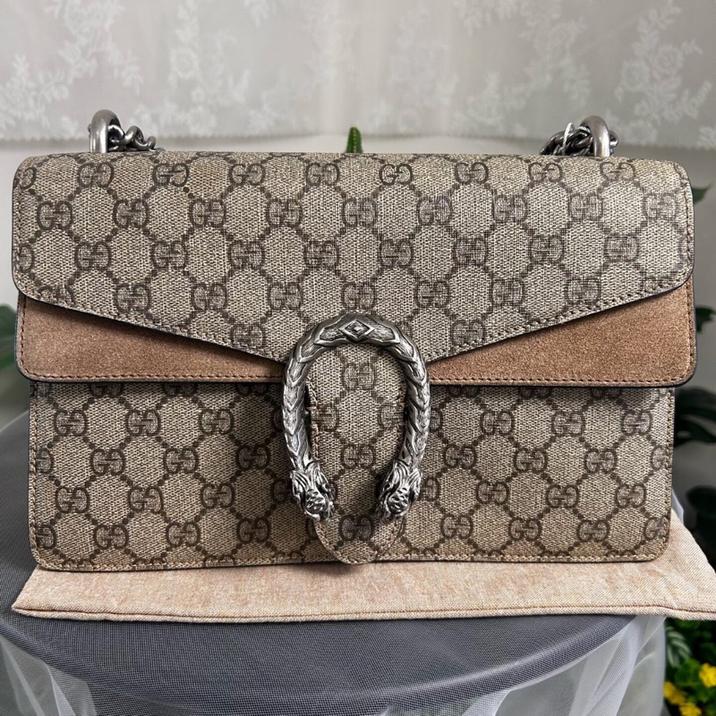 【95%新✨全網最低價】Gucci古馳 酒神Dionysus中號駝色-0