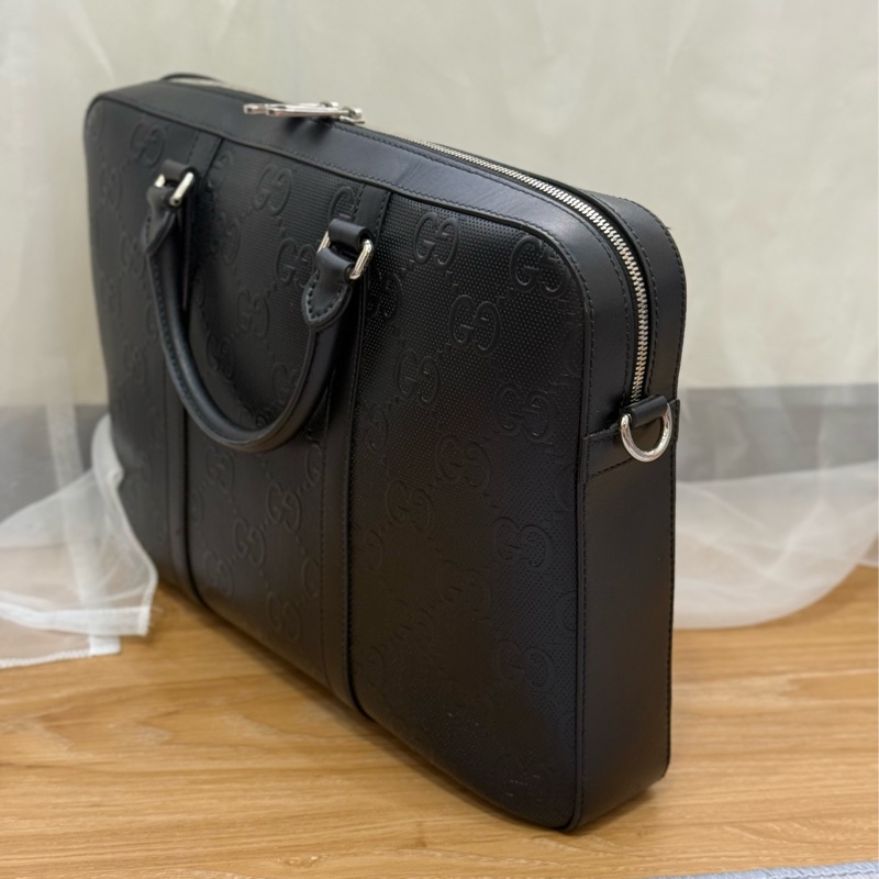 （台灣購證🇹🇼）Gucci男士浮雕公事包💼 背袋全新未使用-3