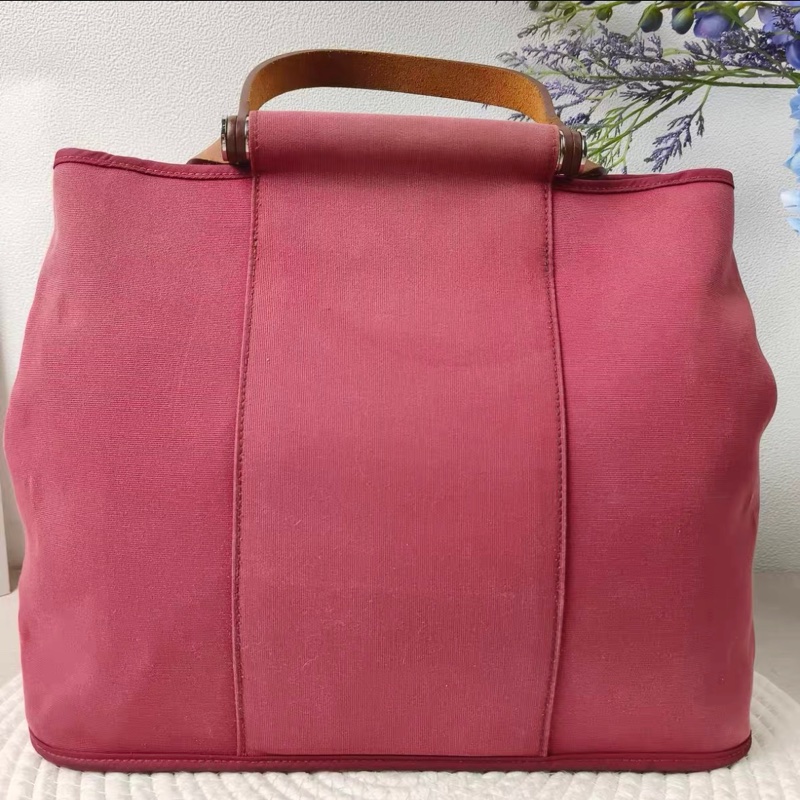 HERMES 手提包Cabag 9T Capucine火焰紅 帆布-9