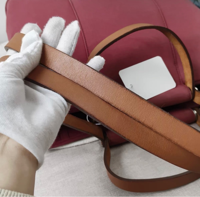 HERMES 手提包Cabag 9T Capucine火焰紅 帆布-13