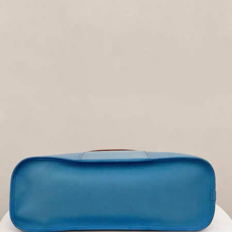 Hermes Cabag藍色帆布手提單肩包-4