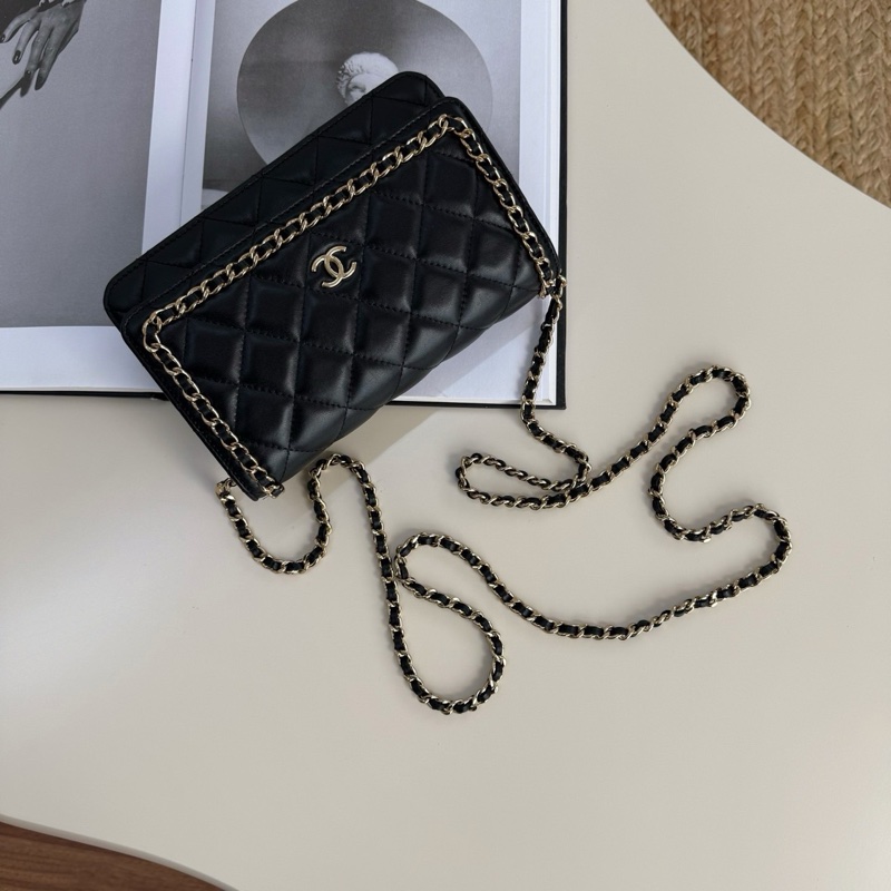 Chanel 黑金滾邊 WOC-0