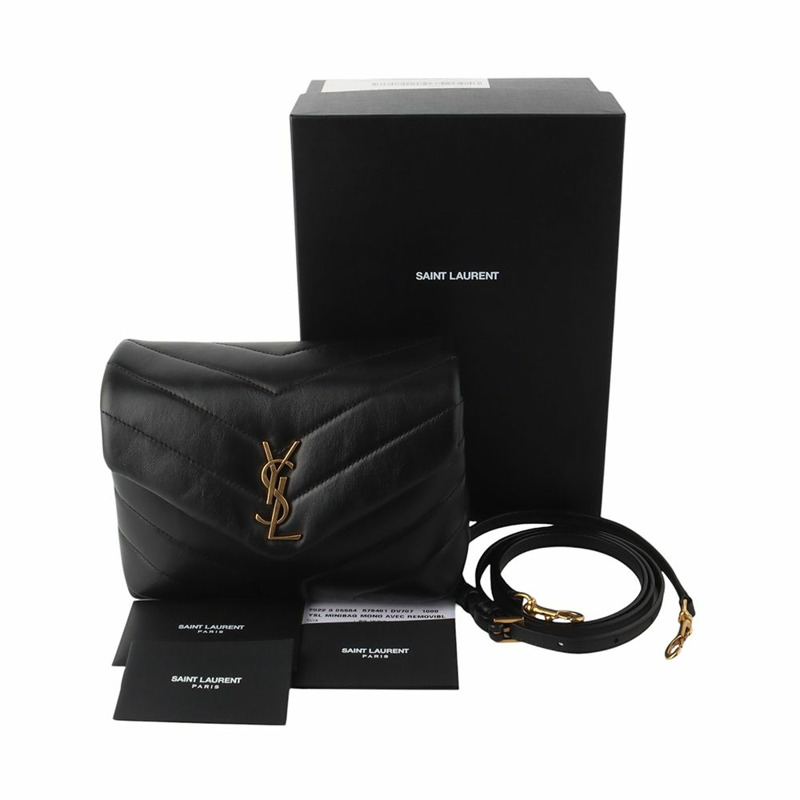 【包稅】SAINT LAURENT 交織字母 Loulou 玩具包 34377Y-7