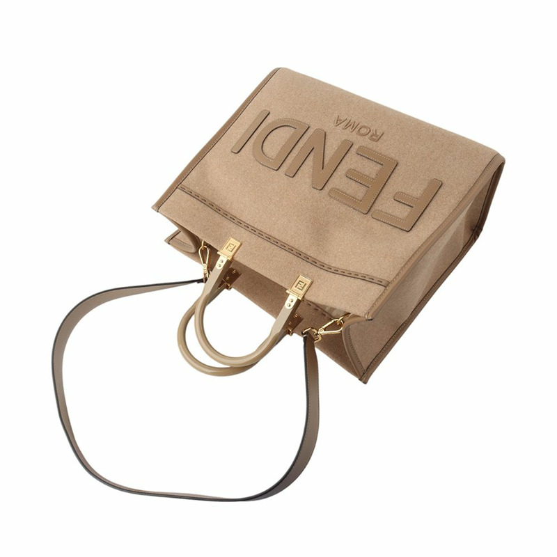 【包稅】FENDI 8BH386 陽光布藝中型購物袋-3