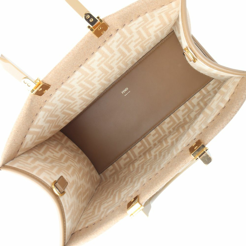 【包稅】FENDI 8BH386 陽光布藝中型購物袋-6