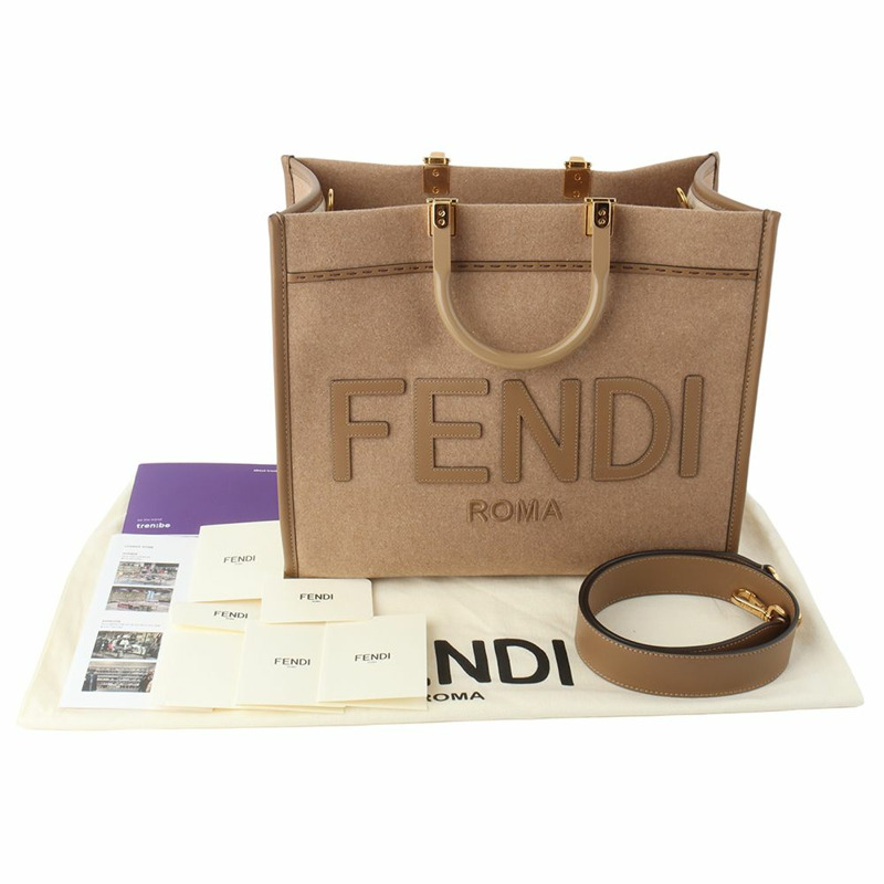 【包稅】FENDI 8BH386 陽光布藝中型購物袋-7
