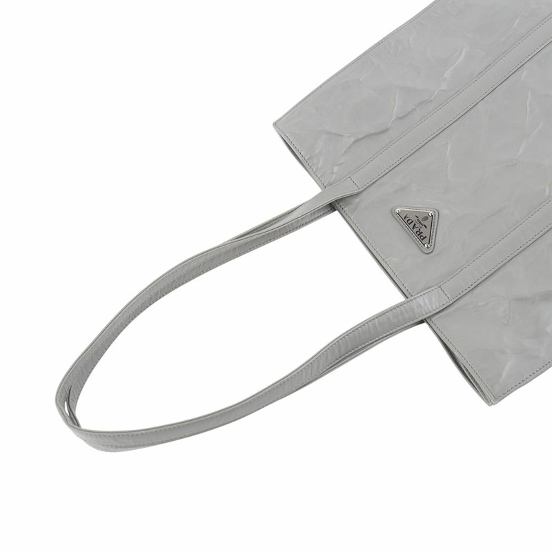 【包稅】PRADA 1BG459 復古納帕皮革皺紋購物袋 34386--3