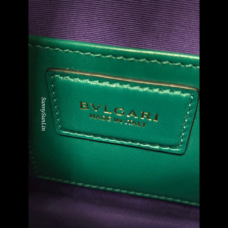 Bvlgari 寶格麗 經典祖母綠金鍊蛇頭包-29