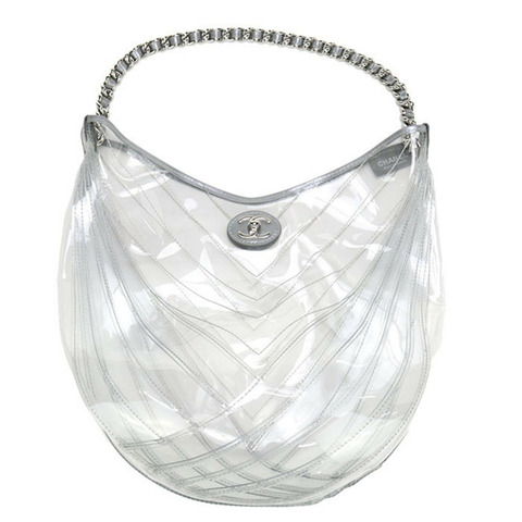 香奈兒女單肩包，透明款