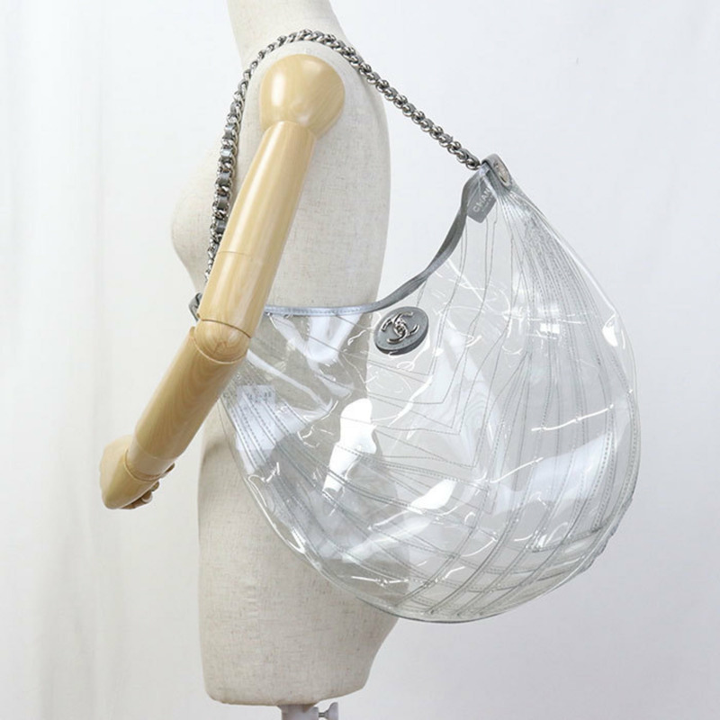 香奈兒女單肩包，透明款-8