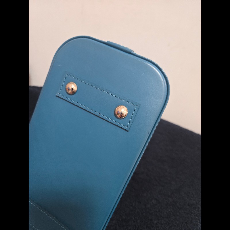 LV Louis Vuitton 路易威登 Alma BB Epi 牛皮水波紋 孔雀藍(綠)色 貝殼包 手提包肩背包斜背包-35