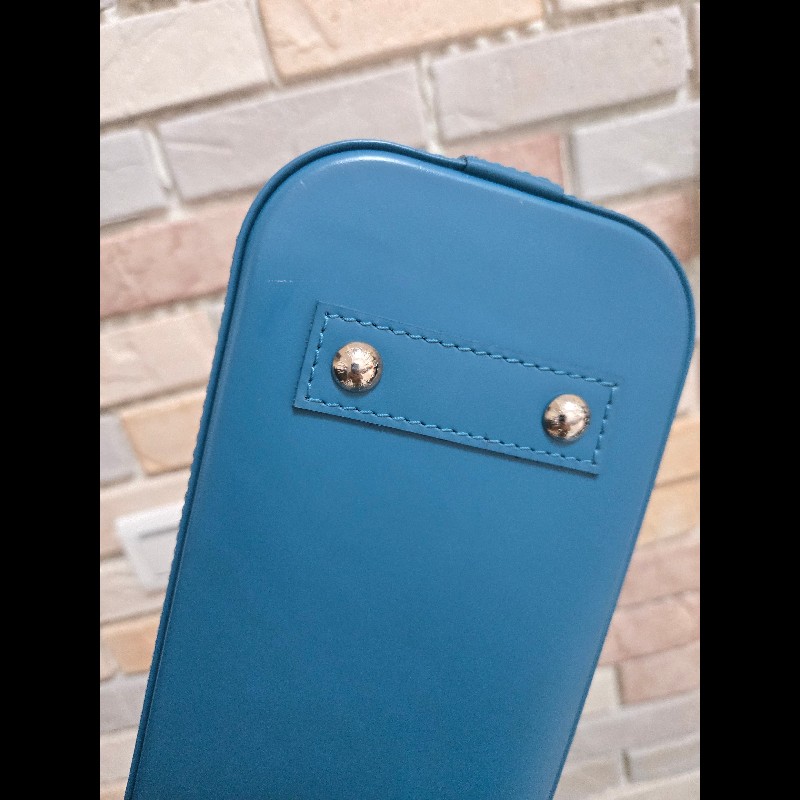 LV Louis Vuitton 路易威登 Alma BB Epi 牛皮水波紋 孔雀藍(綠)色 貝殼包 手提包肩背包斜背包-40