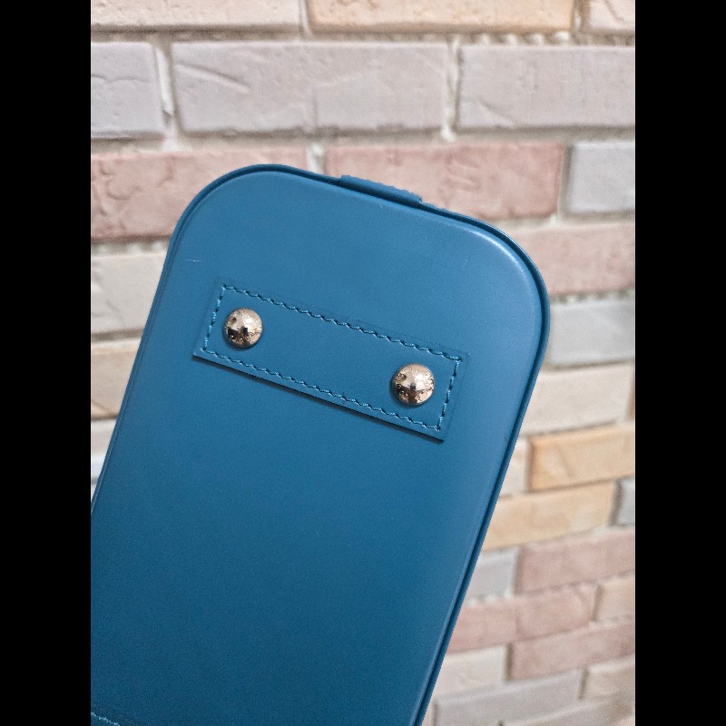 LV Louis Vuitton 路易威登 Alma BB Epi 牛皮水波紋 孔雀藍(綠)色 貝殼包 手提包肩背包斜背包-41