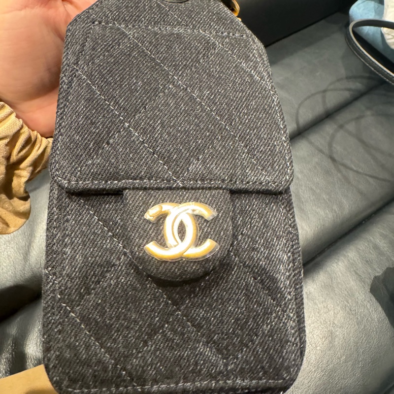 Chanel香奈兒26P黑色牛仔布25bagmini迷你-7