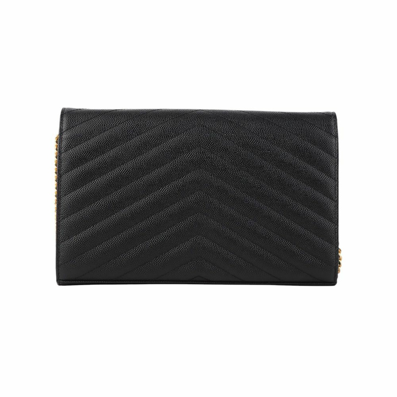 【包稅】SAINT LAURENT Grand Poudre Envelope Cassandra 馬特拉塞凸紋鏈條斜背包 34403-2