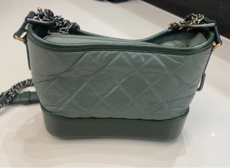 【90%新 ✨ 全網最低價！】Chanel 香奈兒 流浪包 小號 橄欖綠牛皮 金扣 成色好-1