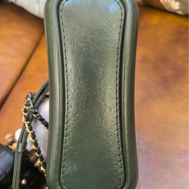 【90%新 ✨ 全網最低價！】Chanel 香奈兒 流浪包 小號 橄欖綠牛皮 金扣 成色好-5