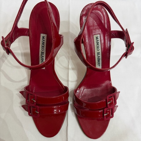 Manolo Blahnik red Patent leather heels