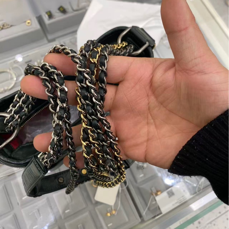 【92%新 ✨ 全網最低價！】稀有色 26開 Chanel 香奈兒 流浪包小號 墨綠金扣 牛皮-7