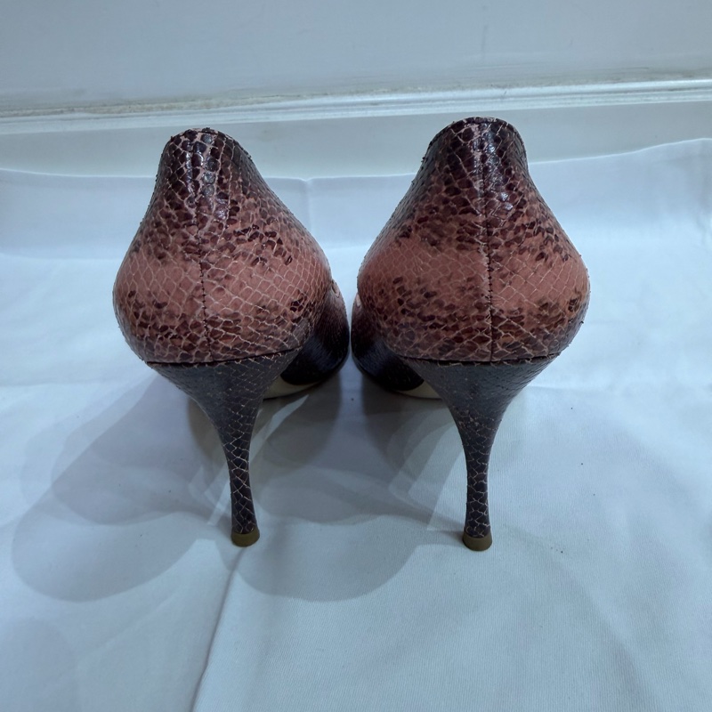 Miu Miu Pink Snakeskin Heels-3