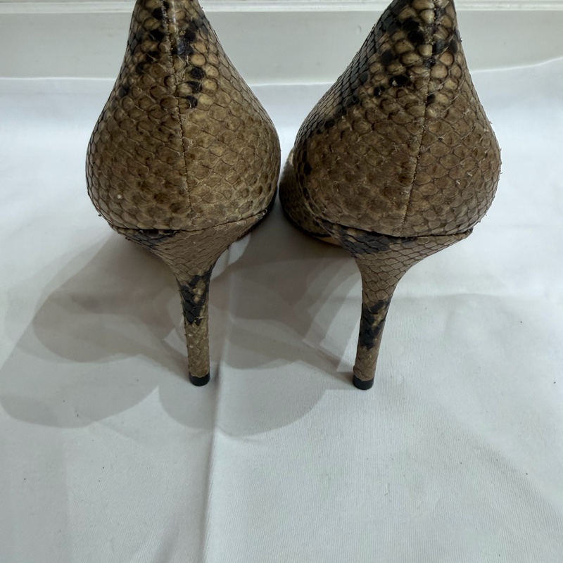 Jimmy Choo Python Peep-Toe Heels-5