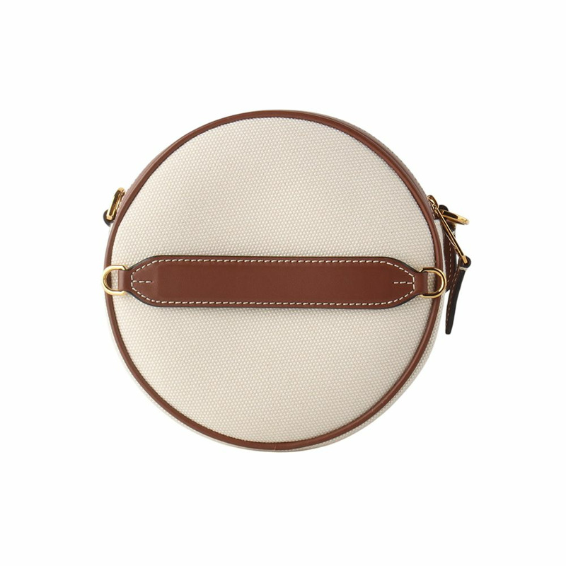 【包稅】BURBERRY Louis Canvas Logo 圓形鈴鼓斜背包 34422-3-2