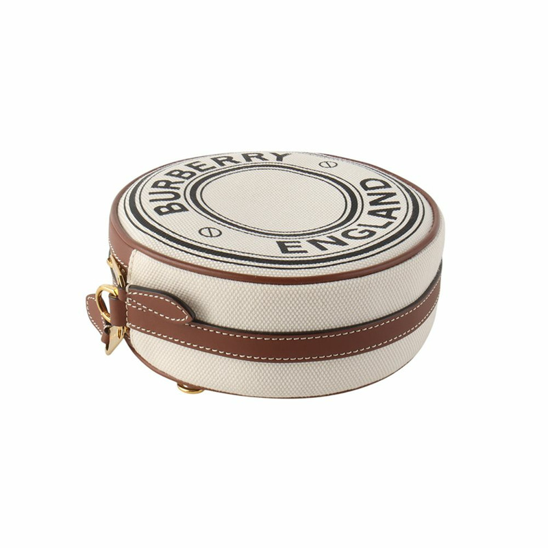 【包稅】BURBERRY Louis Canvas Logo 圓形鈴鼓斜背包 34422-3-4