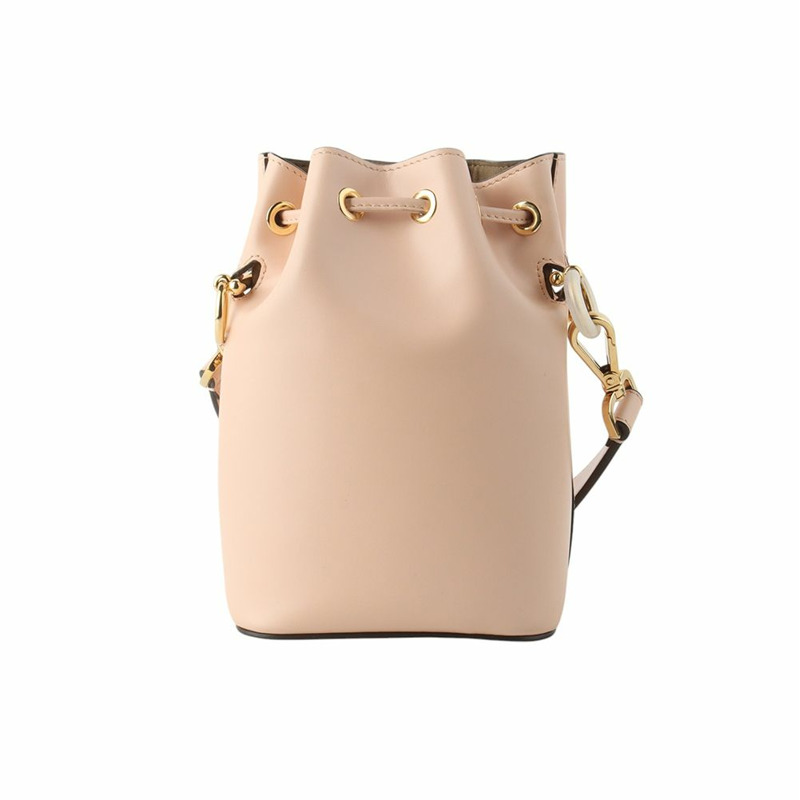 【包稅】FENDI Montrezzo 粉紅 Logo 迷你水桶包 34426Y-2