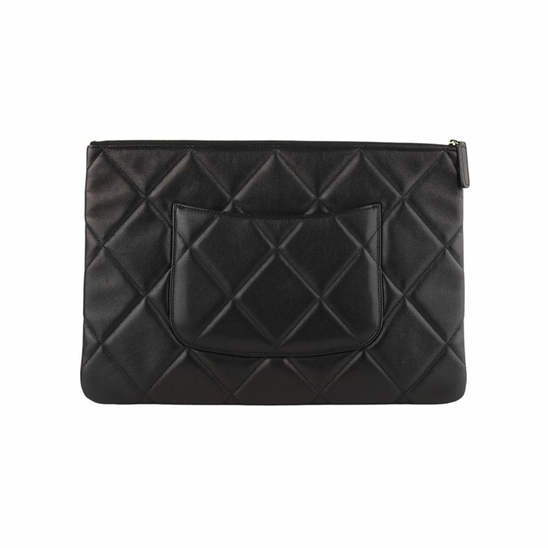 【包稅】CHANEL 19 Nineteen 羊皮口袋手拿包 大號 34432-3-2