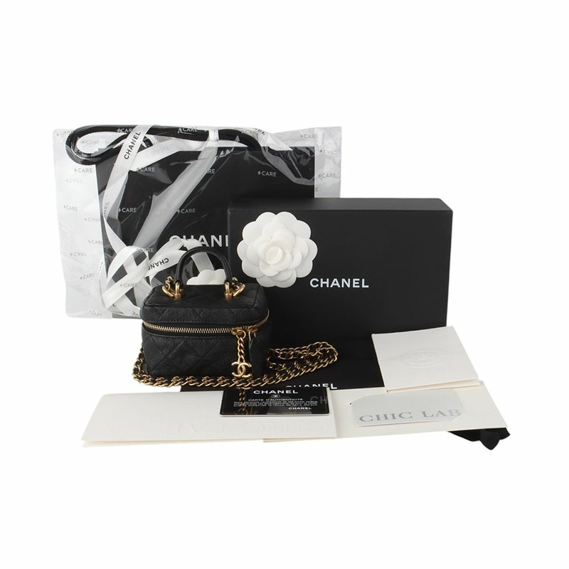 【包稅】CHANEL 小型化妝迷你手把鏈條包 34464-7